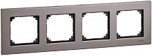 Рамка универсальная Schneider Electric Merten M-Elegance 4-м. металл серый родий  картинка